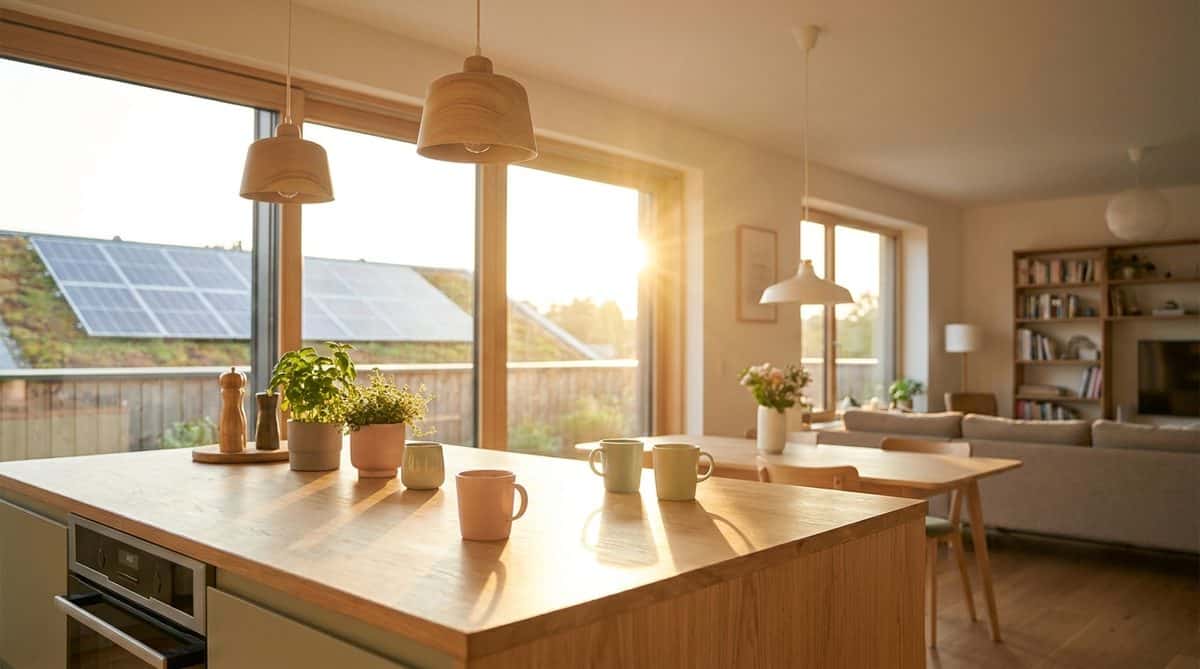 Bright Family Kitchen In A Solar-Powered Home