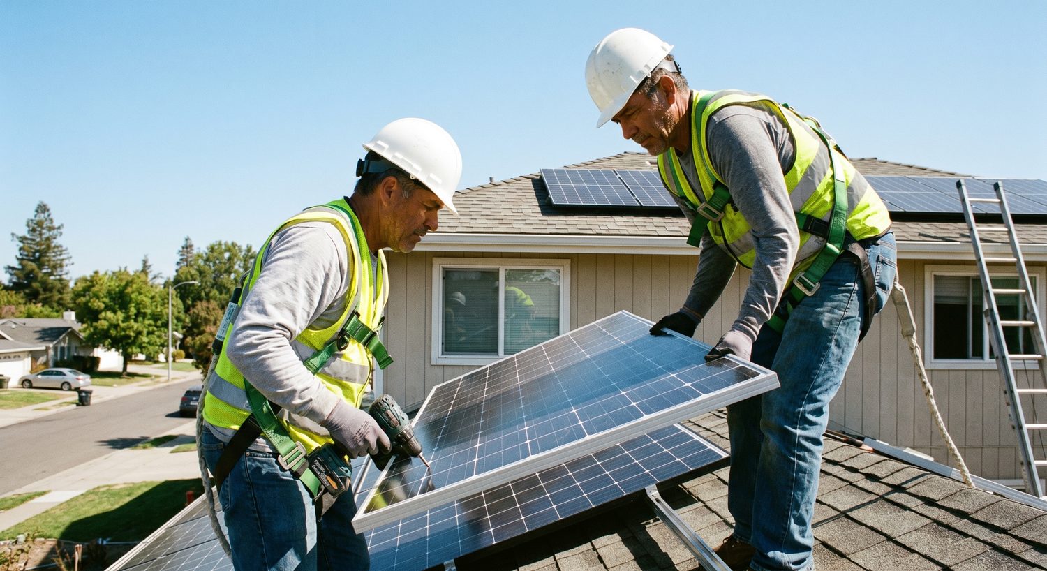 Solar Installation Tips For Energy Efficient Homes 1 Solar Panels Being Installed On A Residential Roof