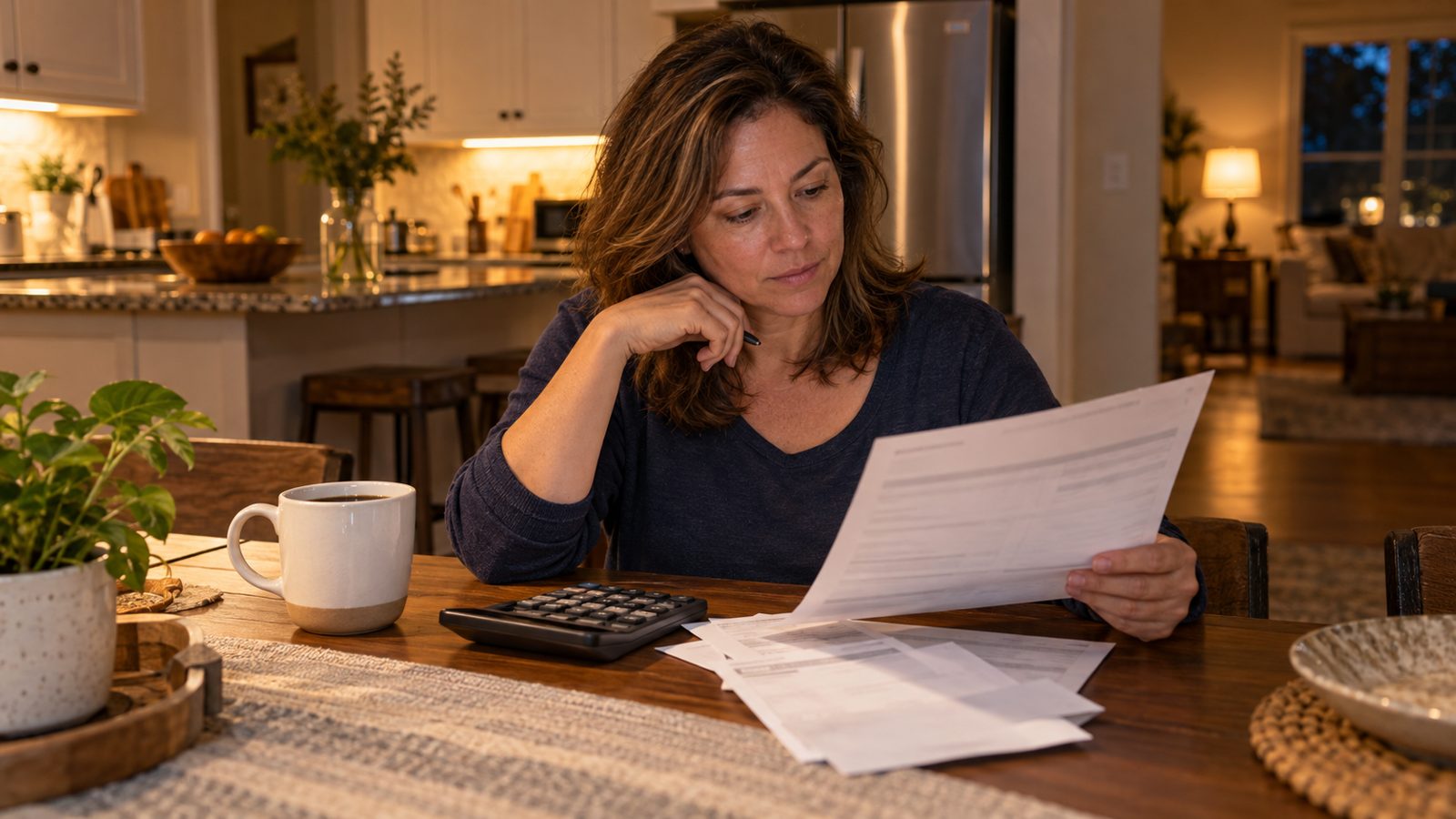 Cheapest Electricity Rates Houston Texas | Compare Bills 1 A Houston homeowner checks her electricity bill with a calculator at the kitchen table